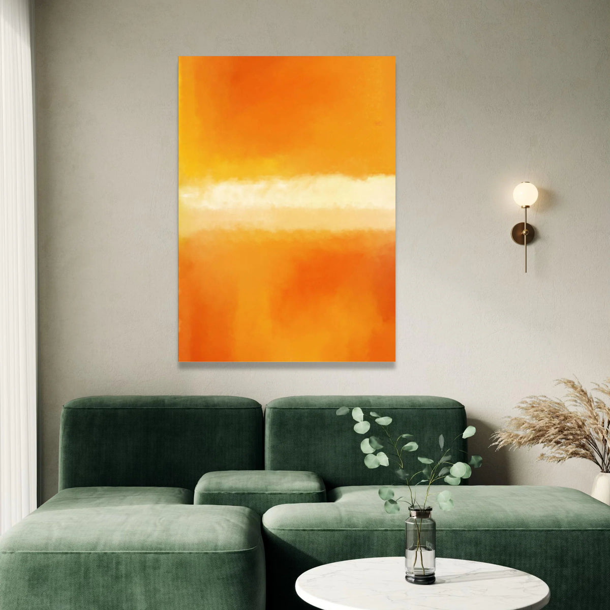 Mark Rothko Style Abstract Color Field Canvas, Warm Orange Gradient Wall Art, Mid Century Modern Artwork, Contemporary Home Canvas Print Art