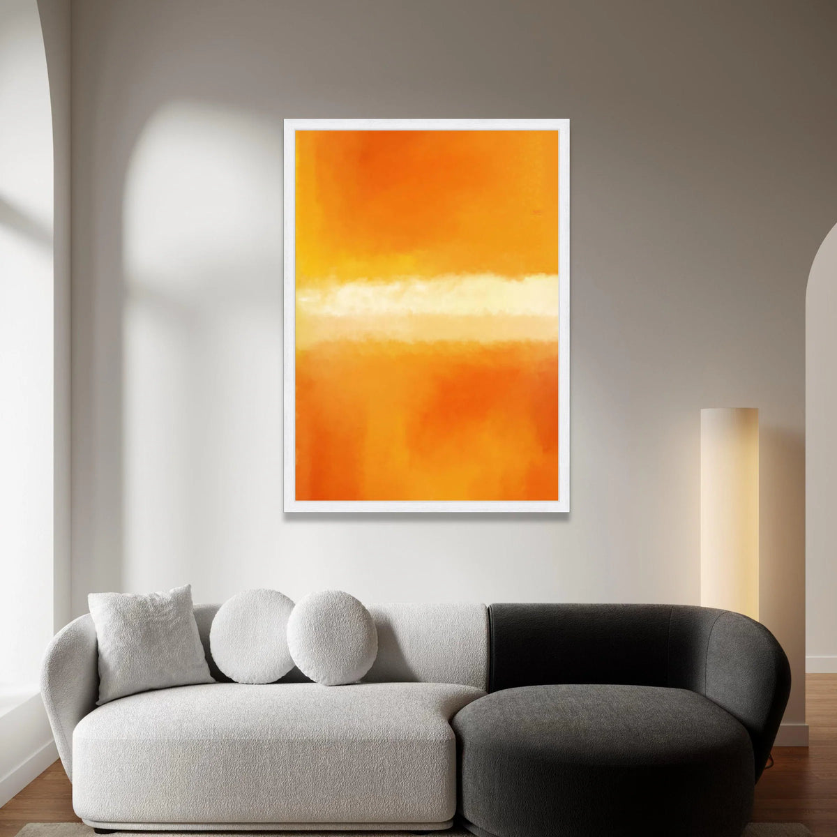 Mark Rothko Style Abstract Color Field Canvas, Warm Orange Gradient Wall Art, Mid Century Modern Artwork, Contemporary Home Canvas Print Art