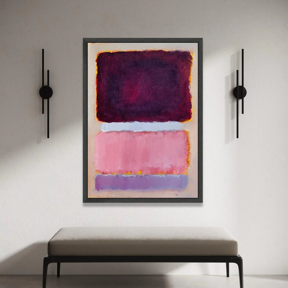 Mark Rothko Style Abstract Blocks Canvas, Modern Color Field Wall Art, Contemporary Home Decoration, Minimalist Canvas Canvas Print Art