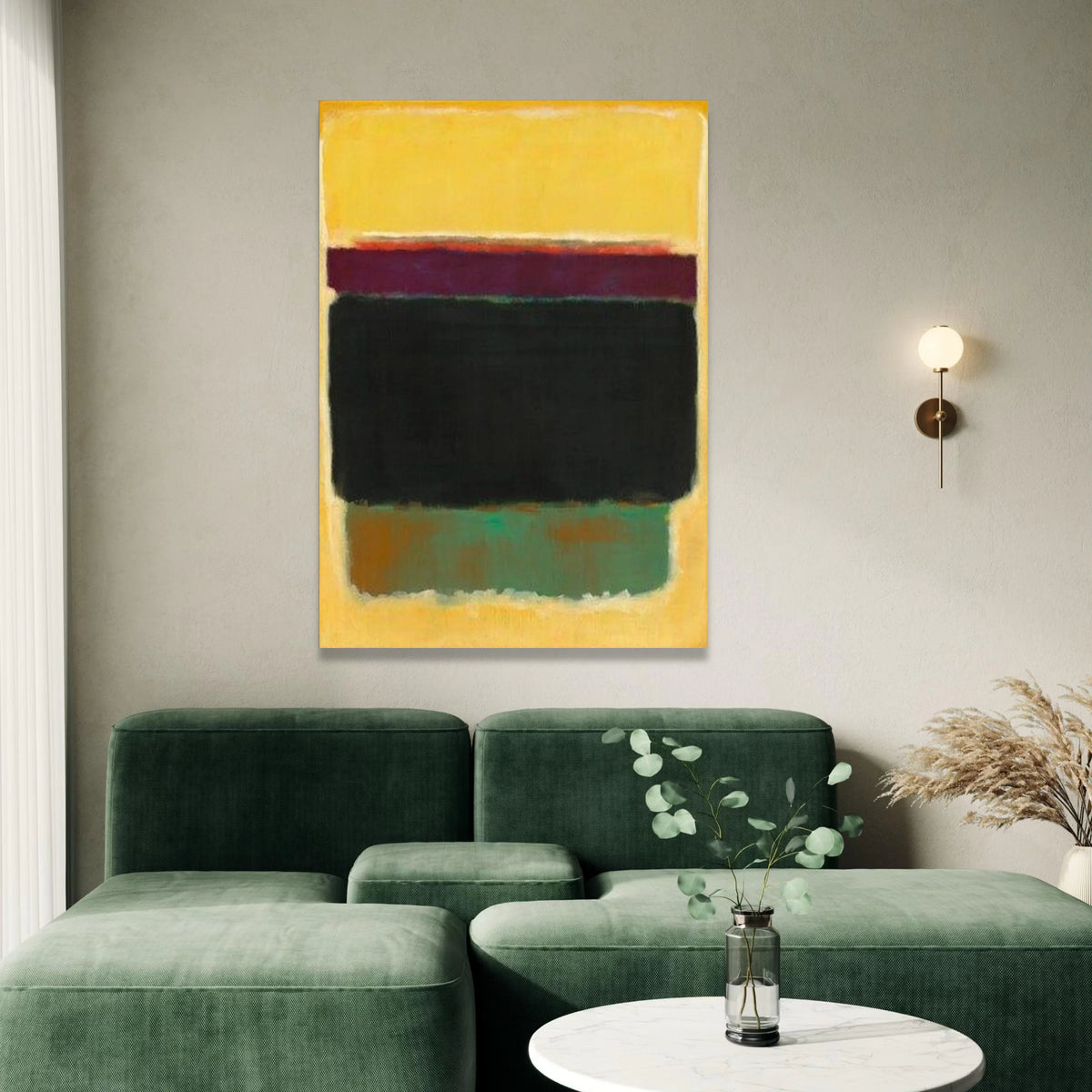 Mark Rothko Style Abstract Canvas Wall Art, Color Block Painting, Modern Minimalist Home Decor, Contemporary Canvas Print, Canvas Print Art