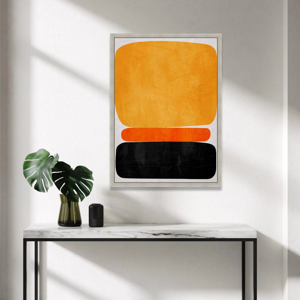 Mark Rothko Style Abstract Canvas Wall Art, Color Block Modern Art, Orange and Black Minimalist Home Decoration Canvas Print Art
