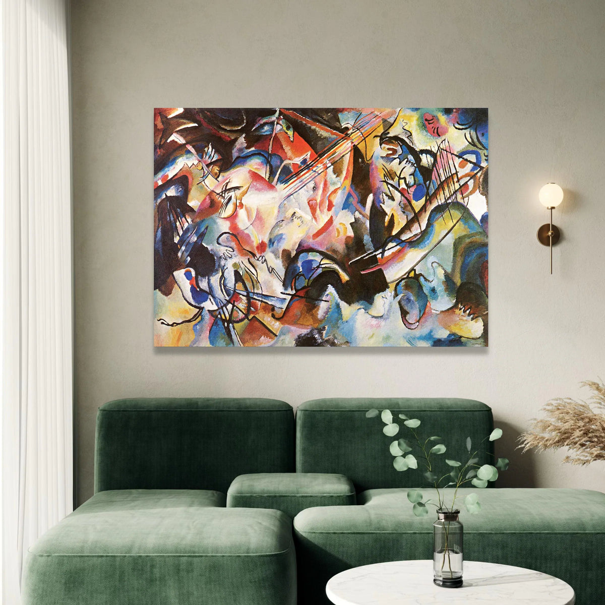 Vibrant Abstract Expression, Colorful Modern Art Canvas, Energetic Wall Decor, Contemporary Abstract Canvas, Bold Artistic Canvas Print Art
