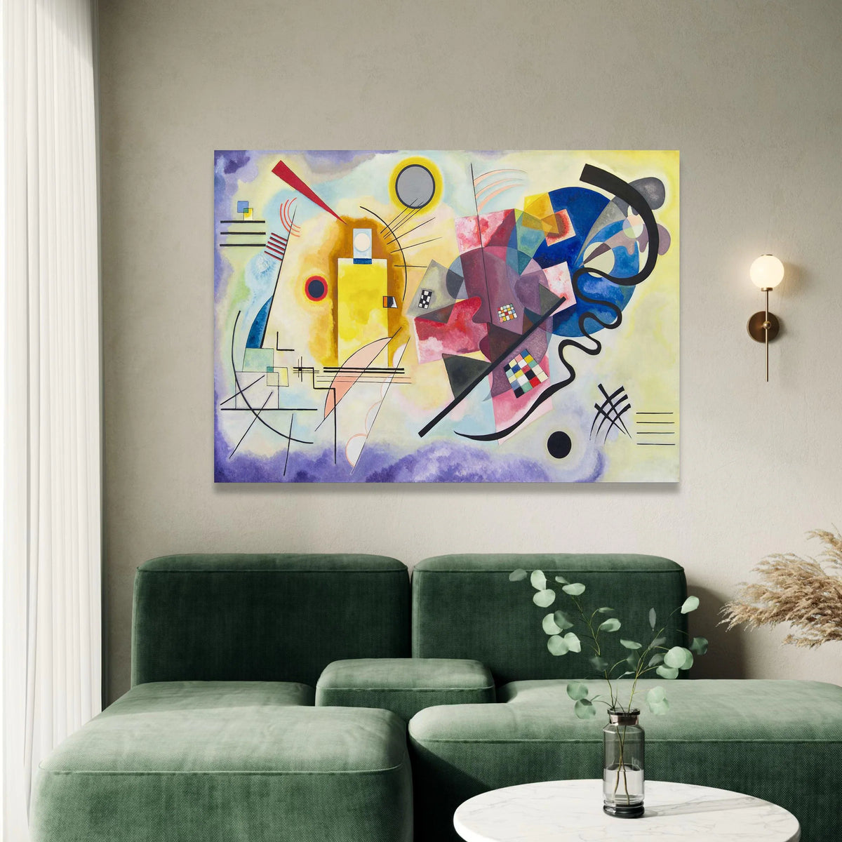 Abstract Geometric Canvas Wall Art, Modern Shapes and Lines, Colorful Contemporary Design, Home Decor Canvas, Artistic Wall Canvas Print Art