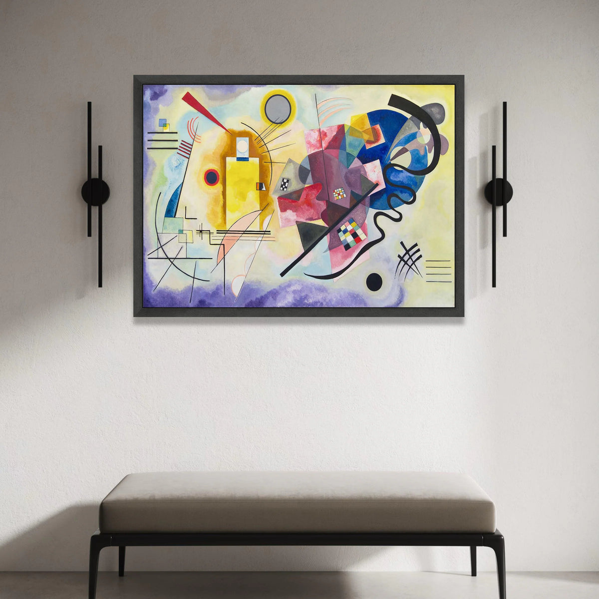 Abstract Geometric Canvas Wall Art, Modern Shapes and Lines, Colorful Contemporary Design, Home Decor Canvas, Artistic Wall Canvas Print Art