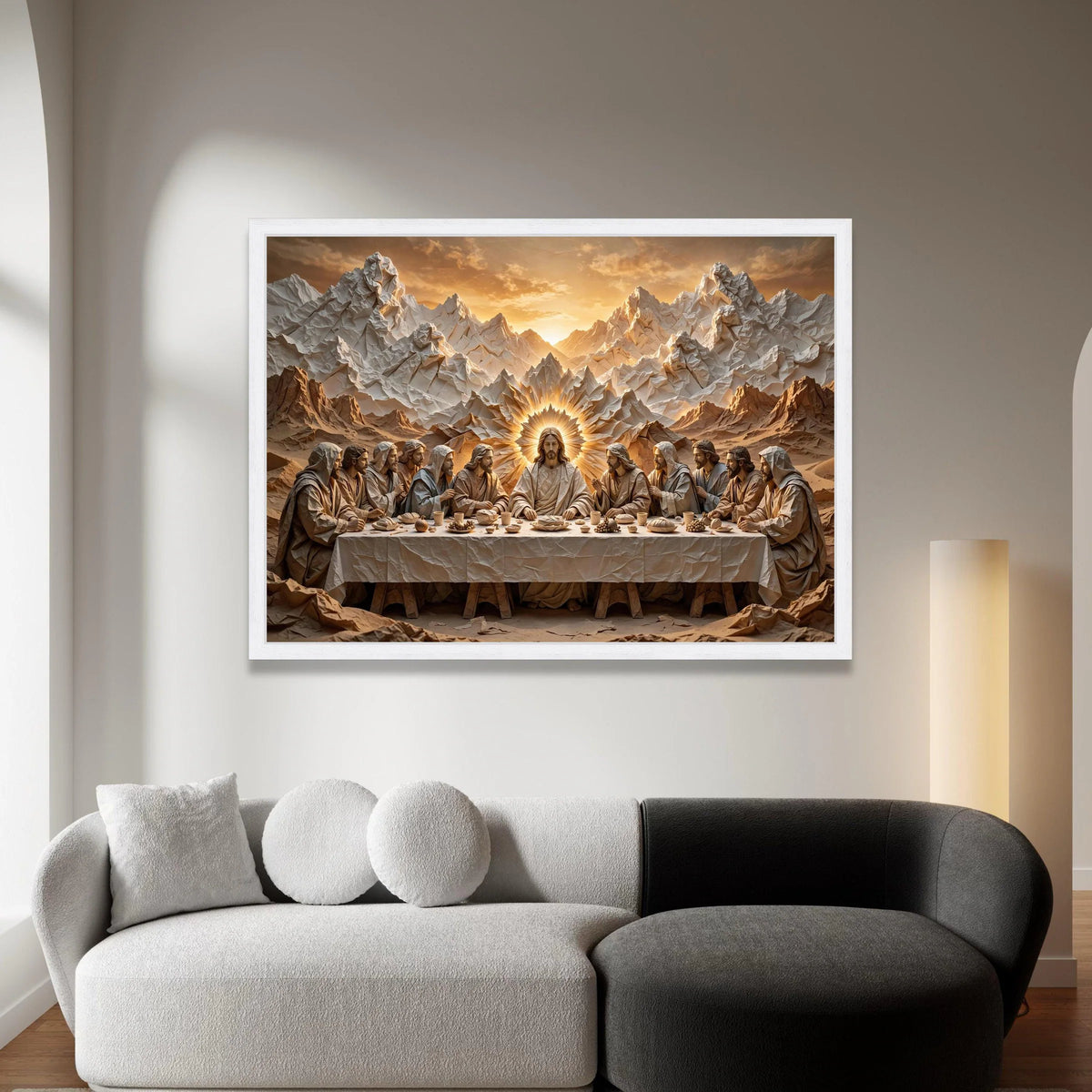 The Last Supper Canvas Wall Art, Jesus and Apostles Religious Canvas, Spiritual Faith Decor, Christian Wall Hanging, Canvas Print Art