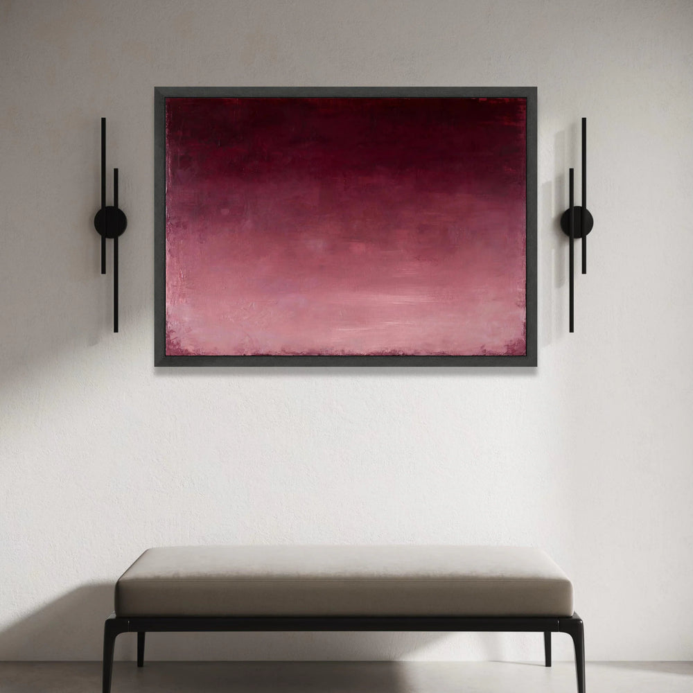 Soft Gradient Burgundy Canvas, Modern Abstract Wall Art, Minimalist Home Decoration, Warm Red Ombre Canvas, Contemporary Canvas Print Art