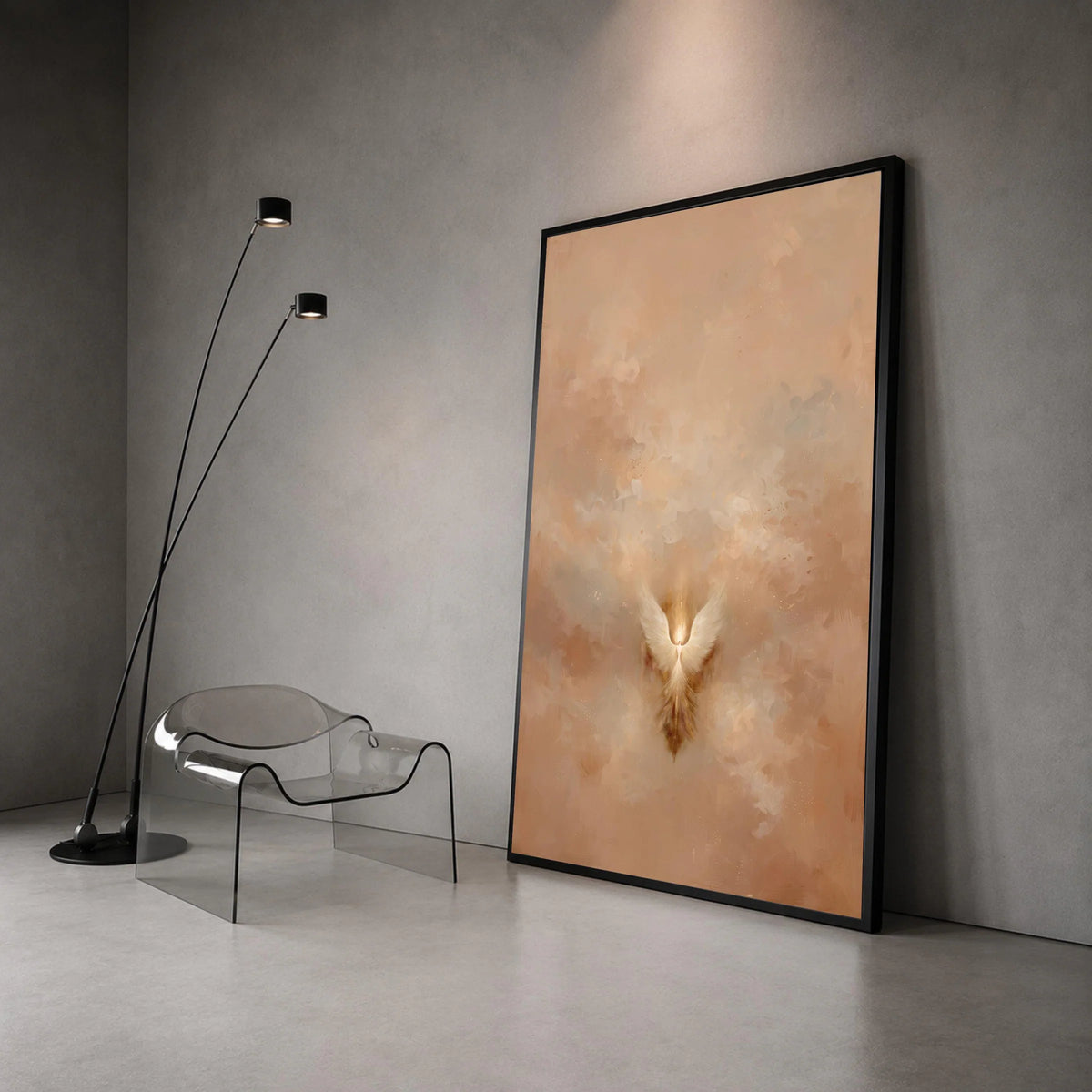 Ethereal Angel Wings Canvas, Abstract Spiritual Wall Art, Light and Airy Home Decoration, Inspirational Canvas Print, Canvas Print Art