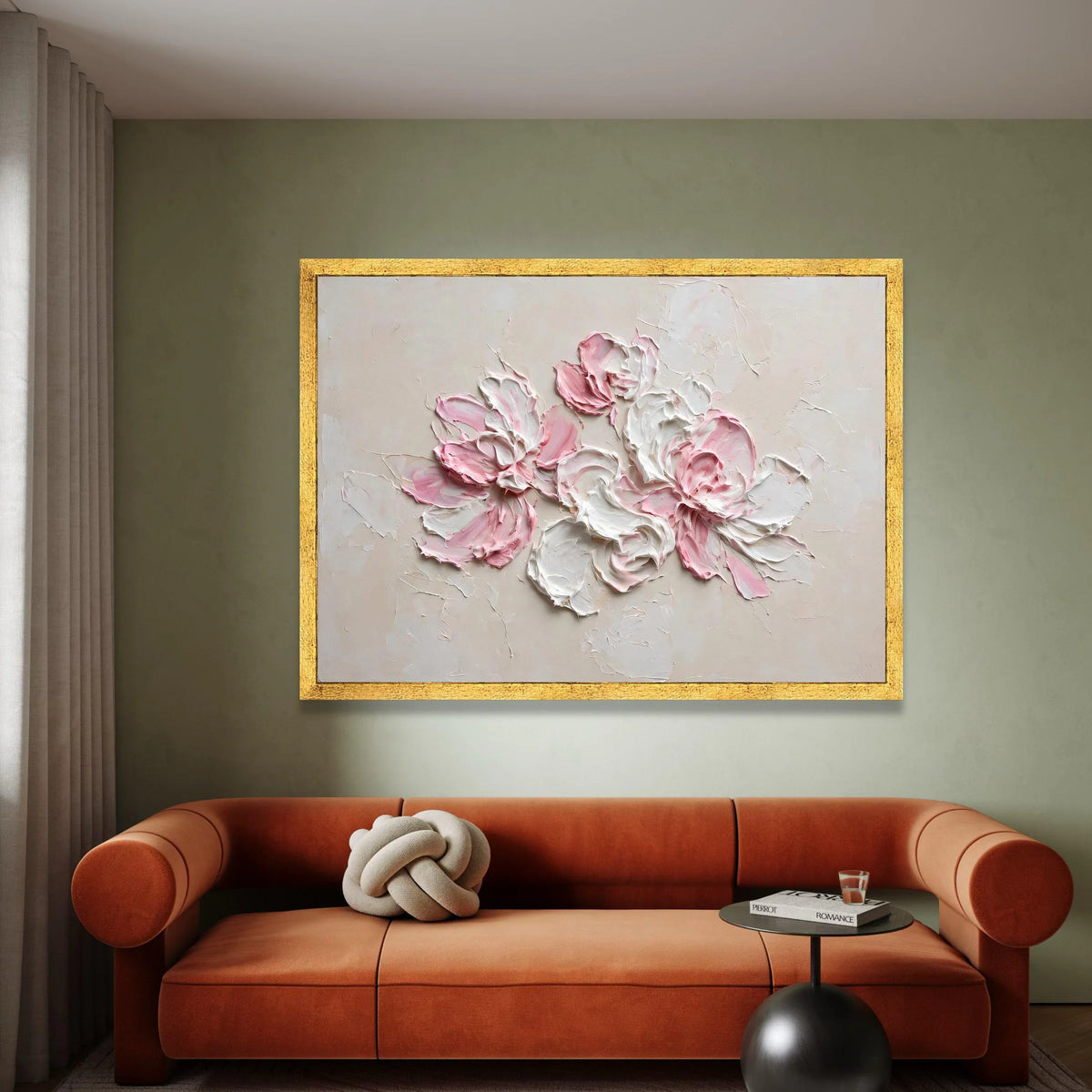 Soft Pink and White Floral Canvas, Elegant Flower Bouquet Wall Art, Romantic Home Decoration, Pastel Floral Canvas Print, Canvas Print Art