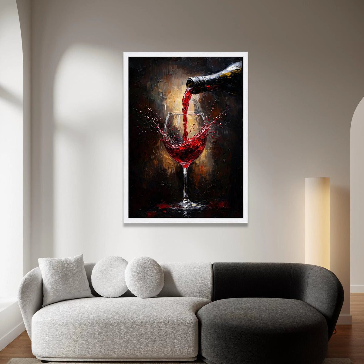 Red Wine Pouring Canvas, Wine Glass Splash Art, Elegant Bar Wall Decor, Beverage Drink Canvas, Modern Kitchen Wall Art Canvas Print Art