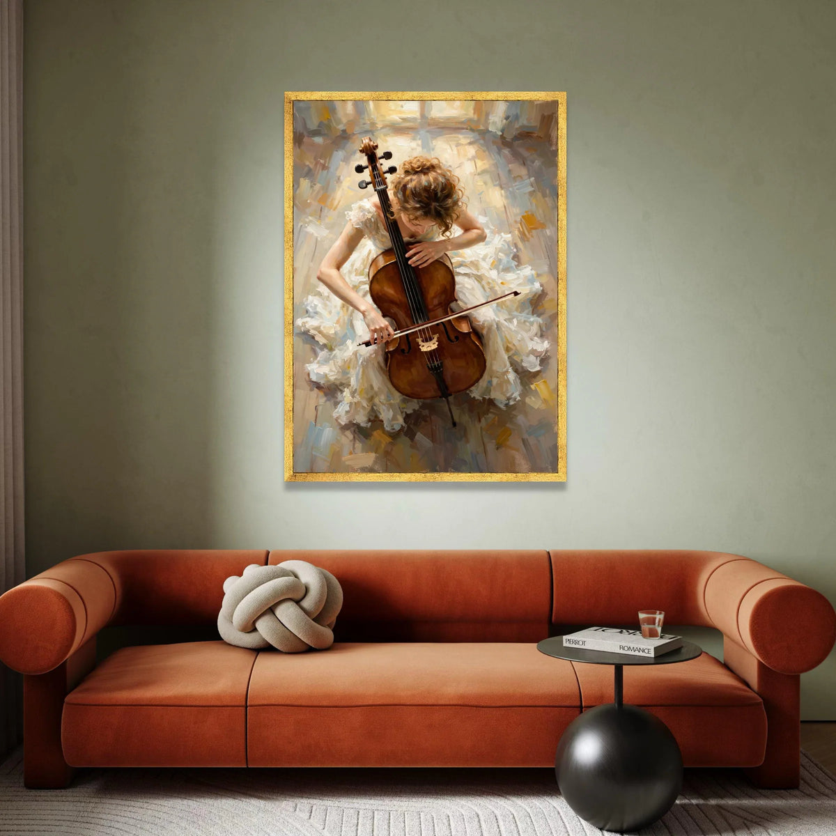 Elegant Woman Playing Cello Canvas, Classical Music Wall Art, Instrument Performance Print, Artistic Home Decor, Fine Art Canvas Print Art