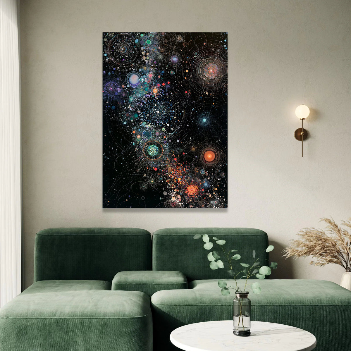 Cosmic Galaxy Canvas Wall Art, Abstract Starry Space Scene, Colorful Night Sky Decor, Modern Universe Canvas, Galaxy Wall Canvas Print Art
