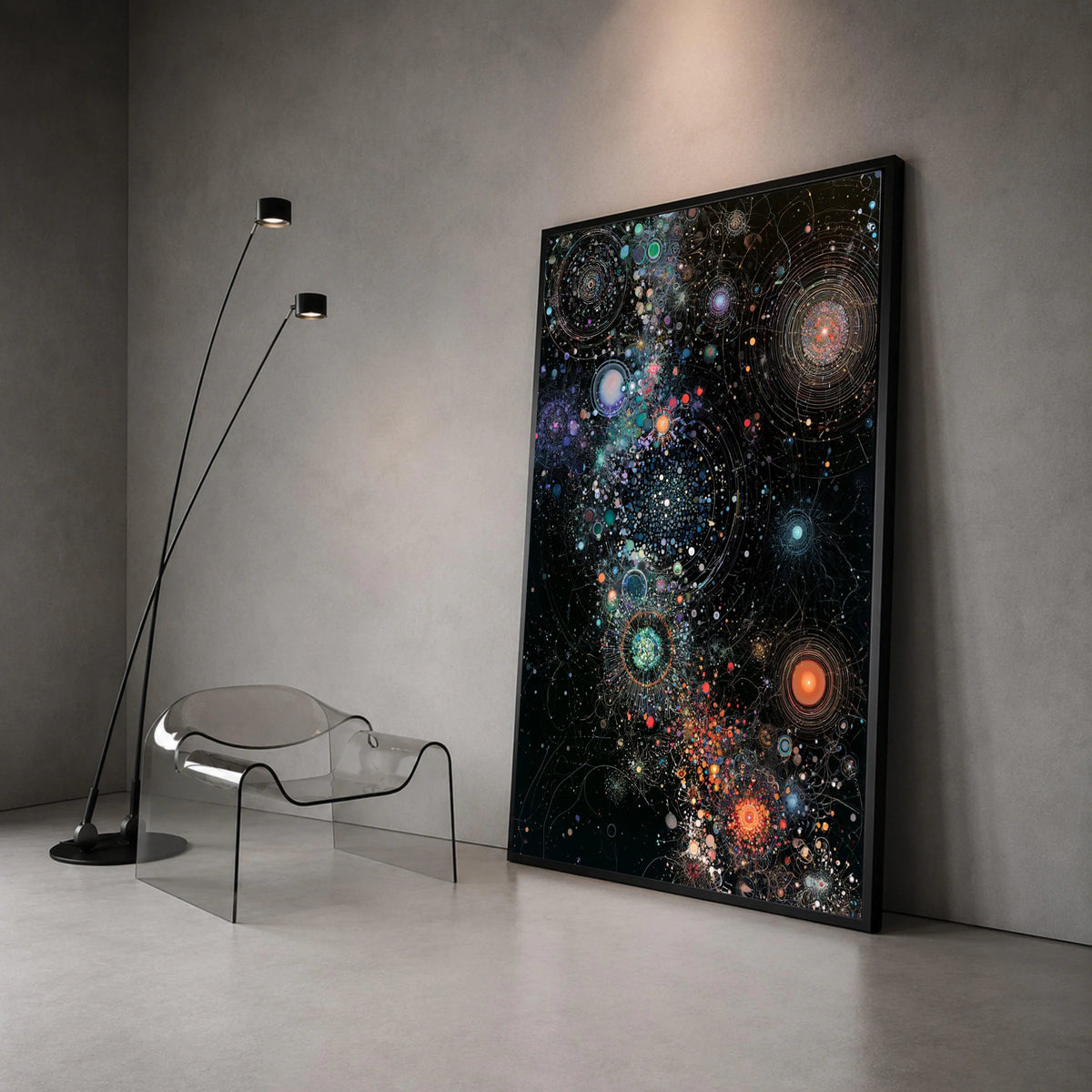 Cosmic Galaxy Canvas Wall Art, Abstract Starry Space Scene, Colorful Night Sky Decor, Modern Universe Canvas, Galaxy Wall Canvas Print Art