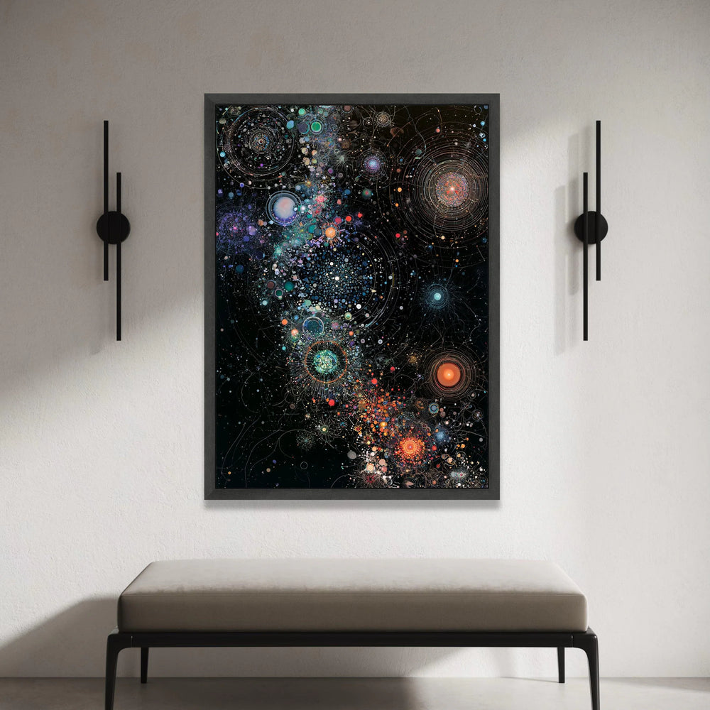 Cosmic Galaxy Canvas Wall Art, Abstract Starry Space Scene, Colorful Night Sky Decor, Modern Universe Canvas, Galaxy Wall Canvas Print Art