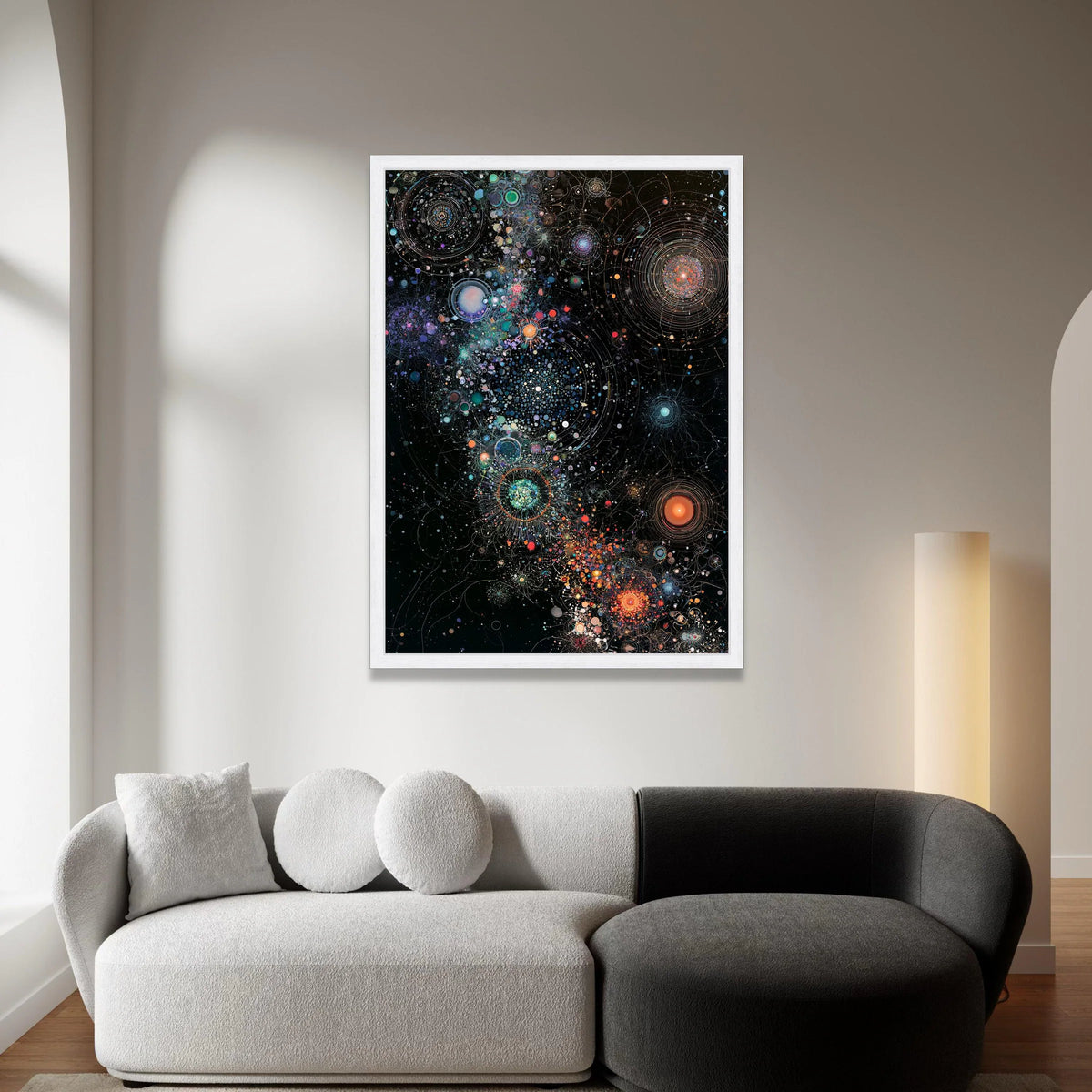 Cosmic Galaxy Canvas Wall Art, Abstract Starry Space Scene, Colorful Night Sky Decor, Modern Universe Canvas, Galaxy Wall Canvas Print Art