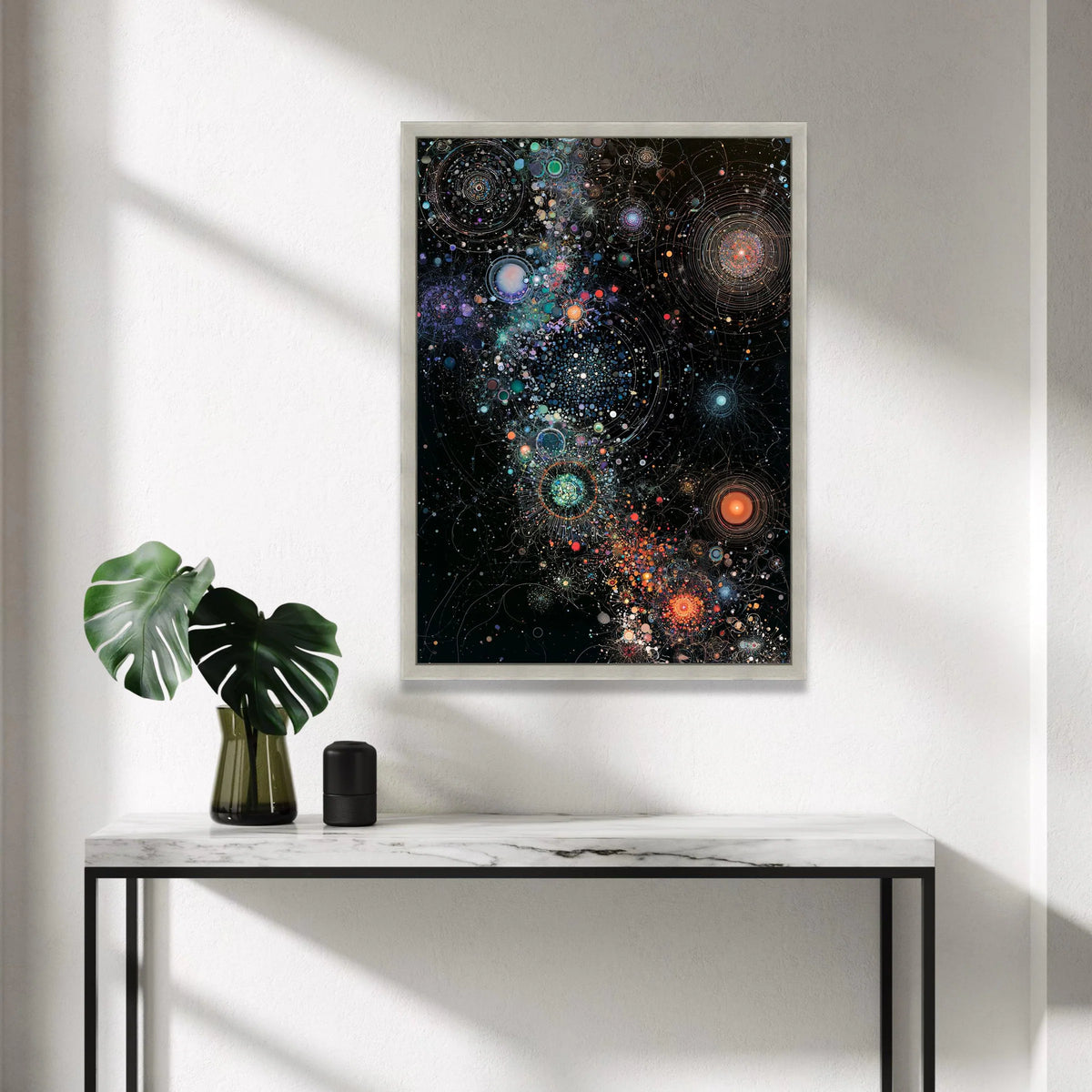 Cosmic Galaxy Canvas Wall Art, Abstract Starry Space Scene, Colorful Night Sky Decor, Modern Universe Canvas, Galaxy Wall Canvas Print Art