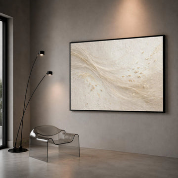 Abstract Neutral Tones Canvas, Minimalist Flowing Lines Wall Art, Modern Beige Home Decoration, Soft Natural Elements Canvas Print Art