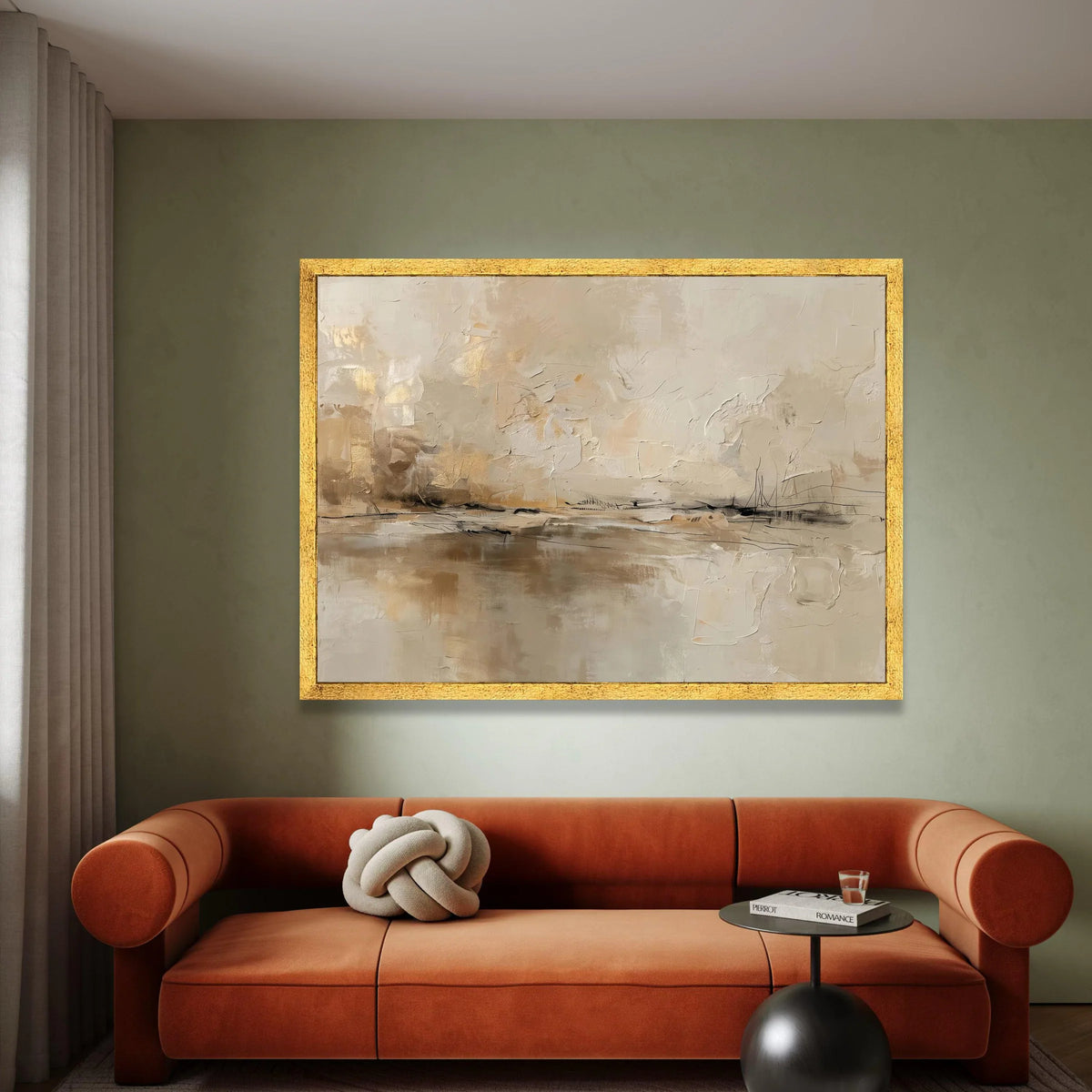 Neutral Abstract Canvas Wall Art, Beige Brown Modern Painting, Contemporary Home Decoration, Large Statement Artwork, Canvas Print Art