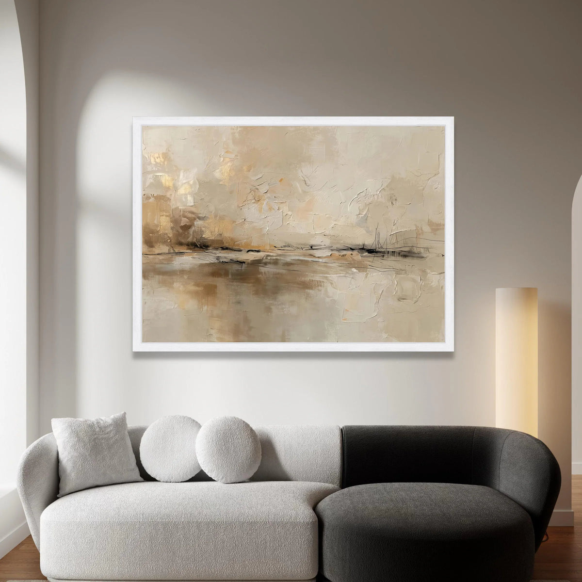 Neutral Abstract Canvas Wall Art, Beige Brown Modern Painting, Contemporary Home Decoration, Large Statement Artwork, Canvas Print Art