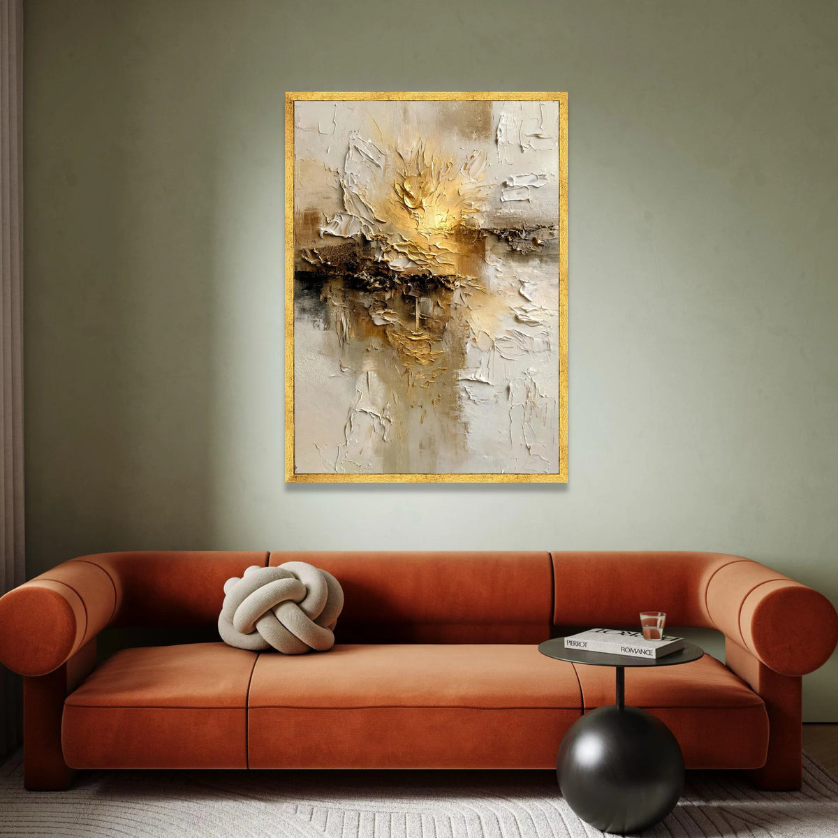 Warm Neutral Abstract Canvas Wall Art, Earth Tone Modern Painting, Contemporary Home Decor, Look Canvas, Elegant Interior Canvas Print Art