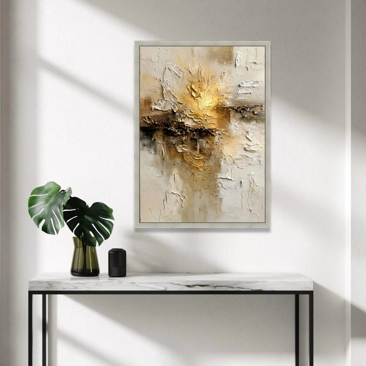 Warm Neutral Abstract Canvas Wall Art, Earth Tone Modern Painting, Contemporary Home Decor, Look Canvas, Elegant Interior Canvas Print Art