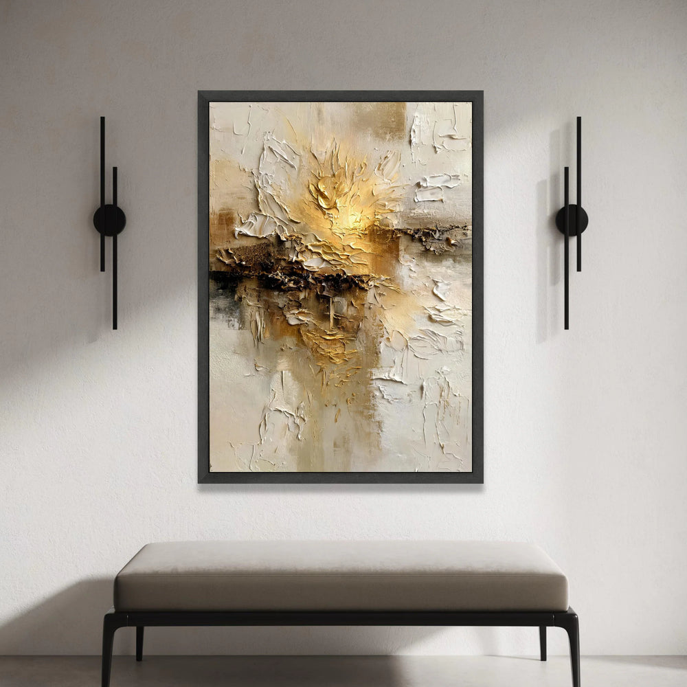 Warm Neutral Abstract Canvas Wall Art, Earth Tone Modern Painting, Contemporary Home Decor, Look Canvas, Elegant Interior Canvas Print Art