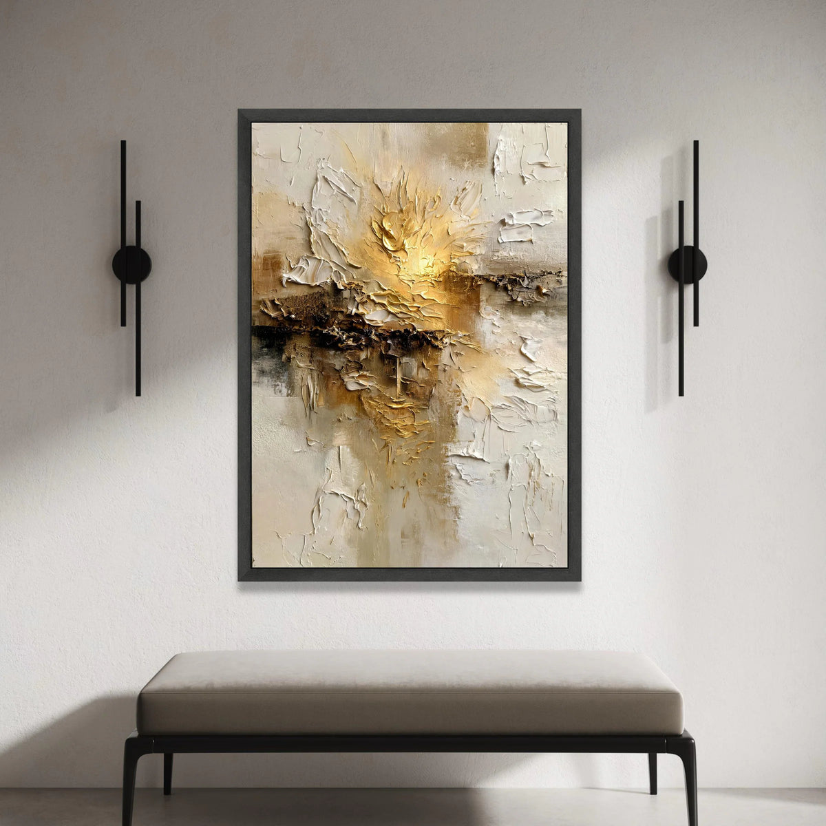 Warm Neutral Abstract Canvas Wall Art, Earth Tone Modern Painting, Contemporary Home Decor, Look Canvas, Elegant Interior Canvas Print Art