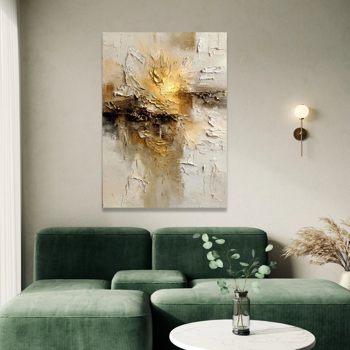 Warm Neutral Abstract Canvas Wall Art, Earth Tone Modern Painting, Contemporary Home Decor, Look Canvas, Elegant Interior Canvas Print Art