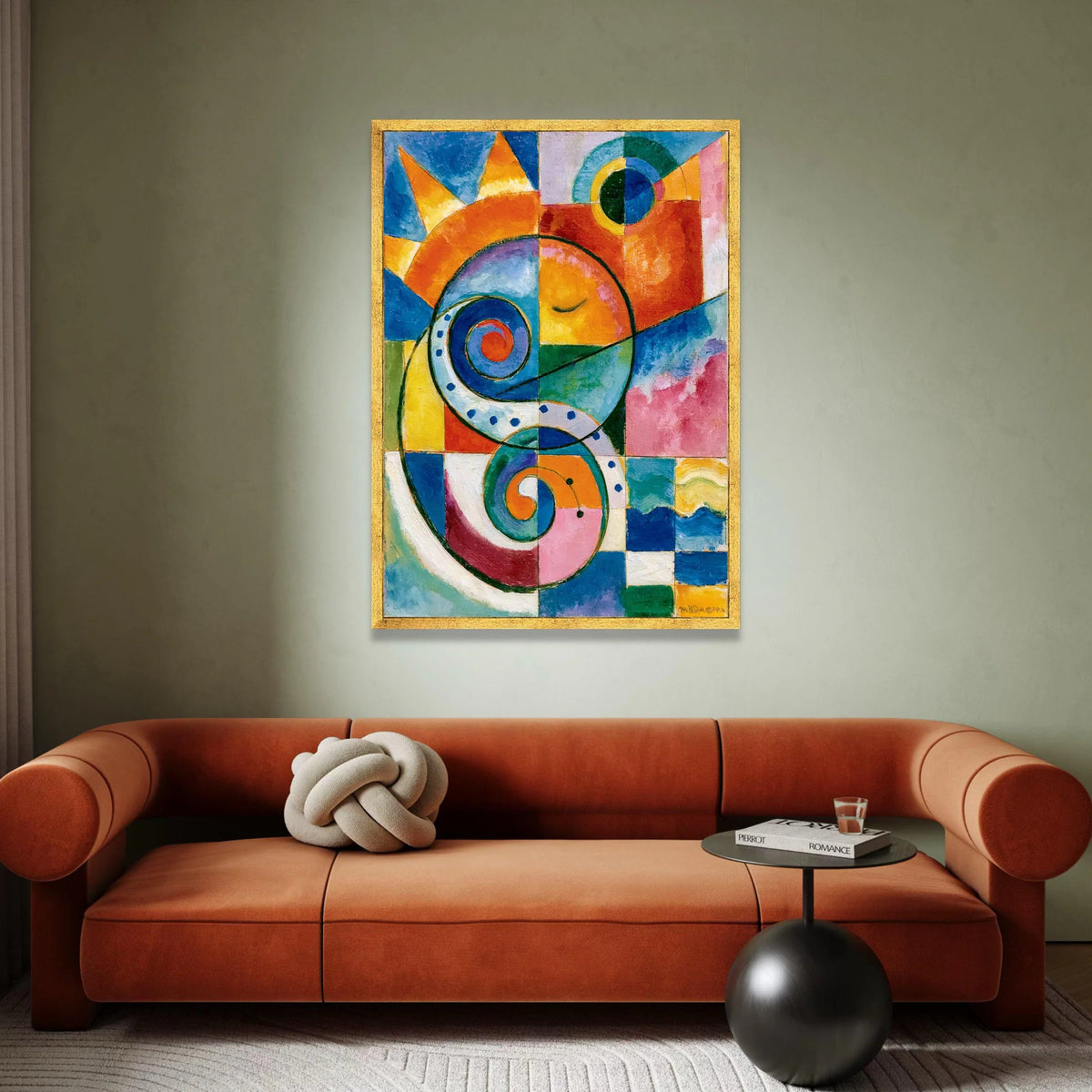 Vibrant Abstract Spiral Canvas, Colorful Geometric Wall Art, Modern Art Decor, Contemporary Canvas Painting, Bold Home Canvas Print Art