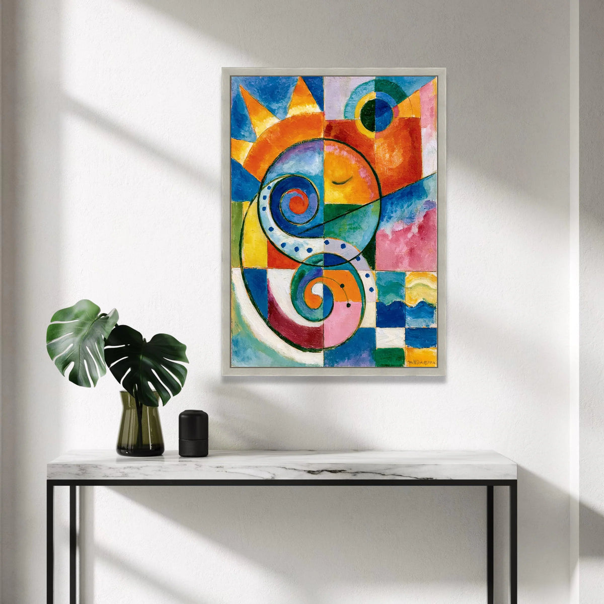 Vibrant Abstract Spiral Canvas, Colorful Geometric Wall Art, Modern Art Decor, Contemporary Canvas Painting, Bold Home Canvas Print Art