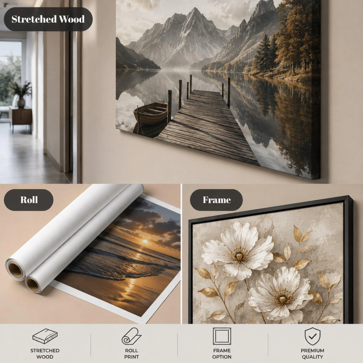 Koi Fish Yin Yang Canvas, Japanese Water Garden Art, Serene Fish Wall Decor, Zen Canvas, Tranquil Home Decoration Canvas Print Art