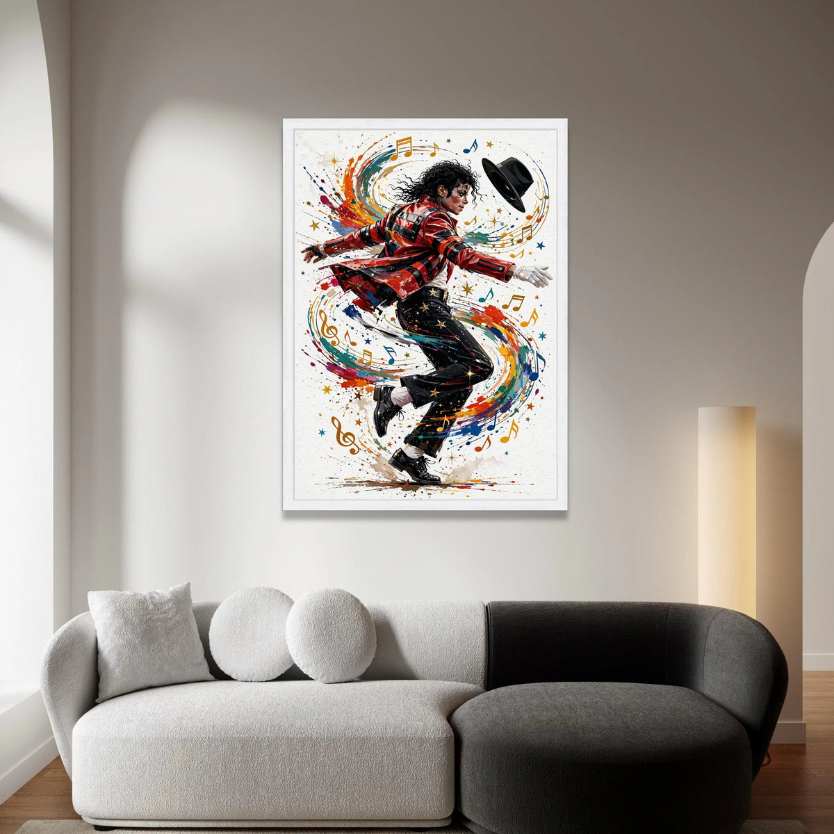 Vibrant Dance Motion Canvas Wall Art, Musical Theme Pop Icon Design, Colorful Modern Home Decoration, Dynamic Movement Canvas Print Art