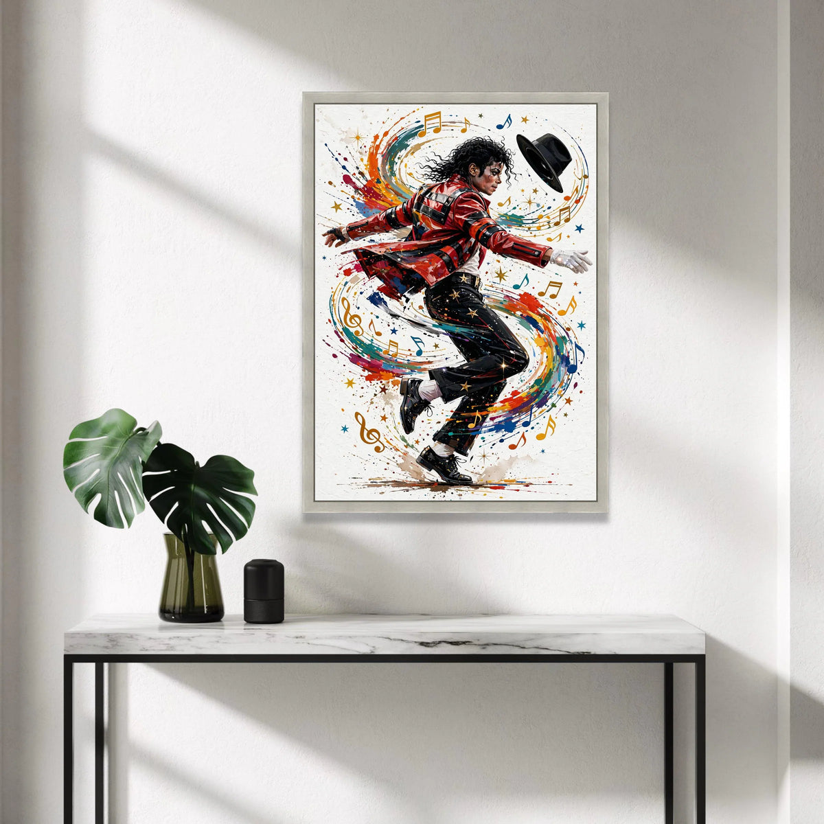 Vibrant Dance Motion Canvas Wall Art, Musical Theme Pop Icon Design, Colorful Modern Home Decoration, Dynamic Movement Canvas Print Art