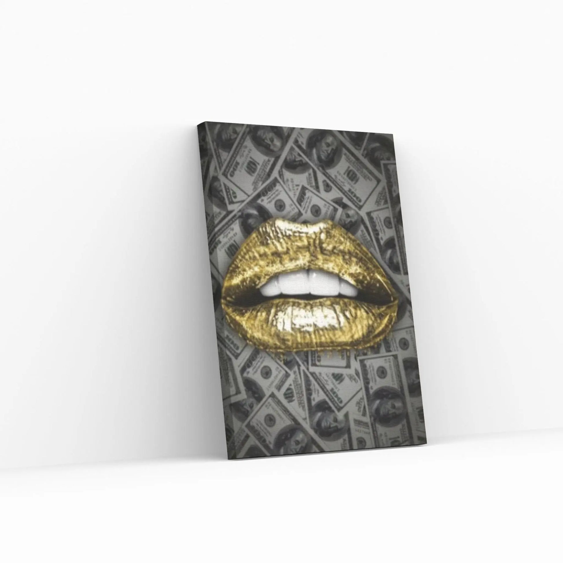 Sexy Lips Abstract Lips Dollar Background Canvas Wall Art Painting Modern Wall Art Nordic Pop Poster - Y Canvas